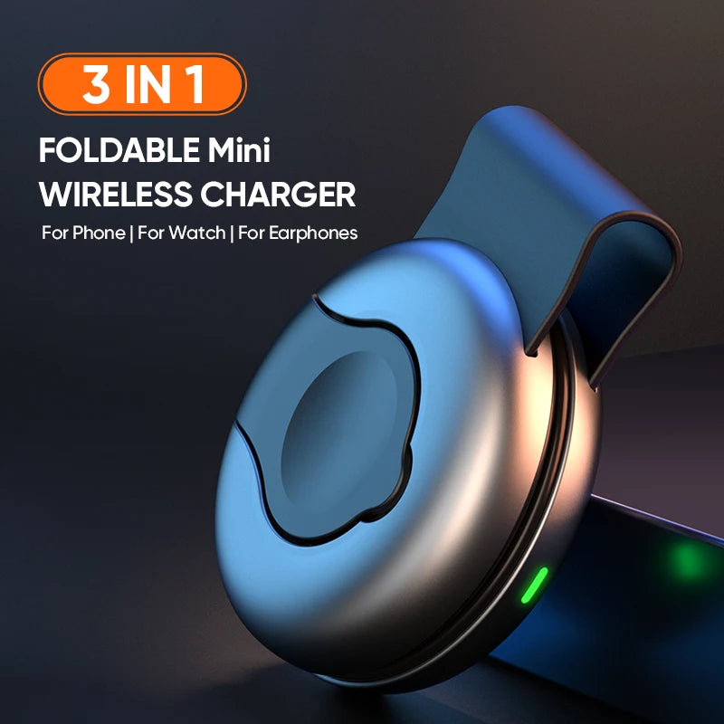 Cargador Magnético 3 en 1 Plegable 15W | iPhone + Apple Watch + AirPods