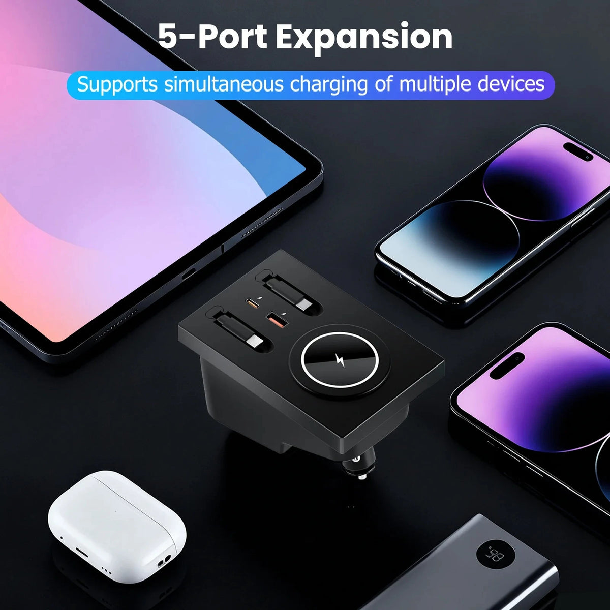 Car Docking Station For Volvo XC60 XC90 S60 S90 V60 V90 Magnetic Adsorption Wireless Charging Holde Fast-Charging Not for 2026