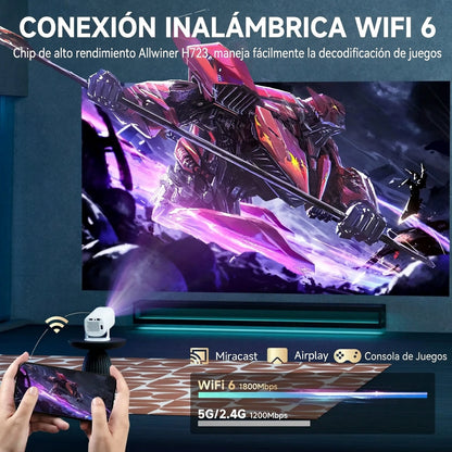 Mini proyector inteligente Android 14